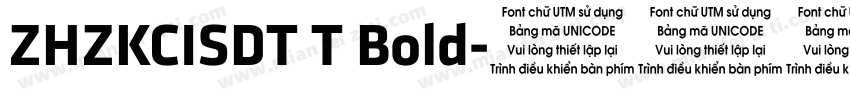ZHZKCISDT T Bold字体转换